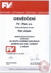  Certifikace instalace potrubních systémů