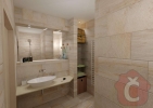  Vizualizace koupelny s mramorem v mobilním domě